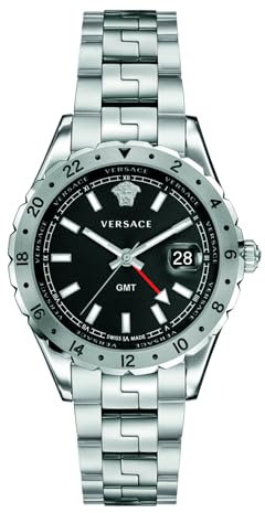 Versace Unisex Erwachsene Analog Quarz Uhr mit Edelstahl Armband V11020015