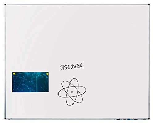Legamaster Premium Whiteboard – weiß – 120 x 150 cm - Magnettafel aus lackiertem Stahl inklusive Wandhalterung und Whiteboardmarker - trocken abwischbar
