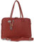Catwalk Collection Handbags - Damen Leder Schultertasche Groß - Arbeitstasche für Notizbuch A4 - Abnehmbarer Schultergurt - GROSVENOR - Rot