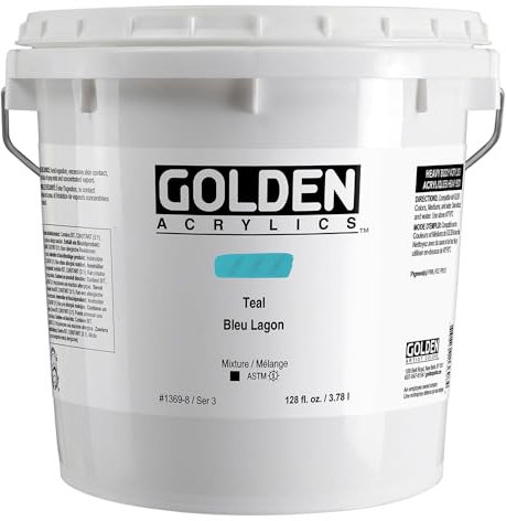 GOLDEN Heavy Body Acrylics, Teal, 128 fl. oz. Pail