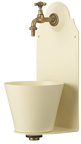 Belfer 42PR Fontana a Parete in Solido Alluminio con Rubinetto in Ottone e Vaschetta Colore Avorio