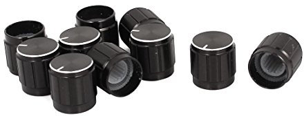 sourcing map 10pcs 13x16mm schwarz Aluminiumlegierung Potentiometer Drehknopf Abdeckung de