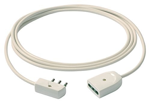 Vimar 0P32389.B Cavo Prolunga, 3G1 e Spina Piatta, 5 m, Bianco, 5m