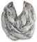 KNITPOPSHOP Musiknote Infinity Loop Schal für Damen im Sommer Geschenk (Weiß), Einheitsgröße