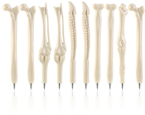 10pcs Neuheit Knochen Design Ballpiont Kugelschreiber mit schwarzer Tinte, für Künstler, Schule, Büro