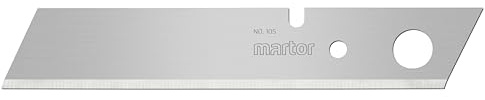 MARTOR 5x Spezialklinge spitz, 110,8 x 18,7 mm, Doppel-Facette | Im Spender, beidseitig geschliffen, 2-seitiger Schliff, Cuttermesser & Sicherheitsmesser, No. 105.62