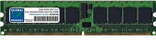 2 GB DDR2 667MHz PC2-5300 240-PIN ECC REGISTRATO DIMM (RDIMM) Memoria RAM per Server/STAZIONI di Lavoro/SCHEDE Madri (2 Rank Non CHIPKILL)