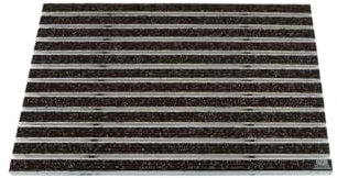 EMCO Eingangsmatte DIPLOMAT Rips braun 22mm Fußmatte Schmutzfangmatte Fußabtreter Antirutschmatte, Größe:590 x 390 mm
