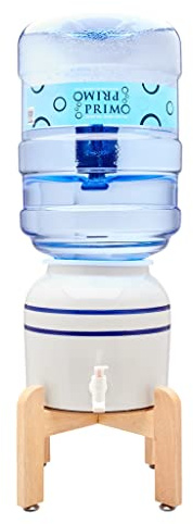 Primo Ceramic Countertop Water Jug Dispenser/Crock with Stand, Water Dispenser for 5 Gallon Bottle