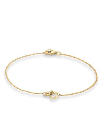 Elli Armband Damen Herz Verbundenheit in 925 Sterling Silber Vergoldet