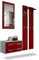 Vladon Garderobenset Garderobe Kioto, Made in Germany, Korpus in Weiß matt/Front in Bordeaux Hochglanz