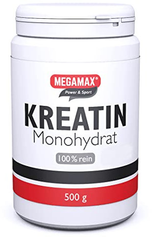 MEGAMAX Kreatin Pulver hochdosiert reines Creatin Monohydrat - ultrafeines kreatin-monohydrat Kreatine 500 g