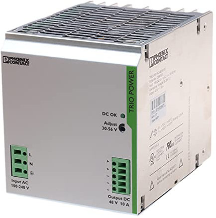Phoenix Contact Din Rail Mount Power Supply, 85 V, 264 V, 480 W, 48 V, 10 A Rohs Compliant: Yes - TRIO-PS/1AC/48DC/10
