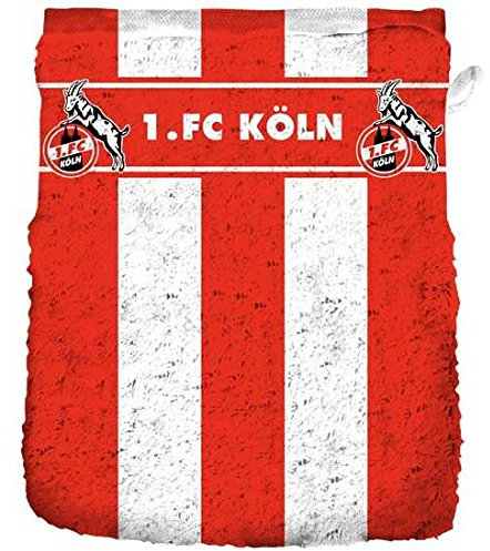 1.FC Köln Waschhandschuh Blockstreifen 16/21 cm Fanartikel Waschlappen