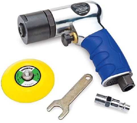 Eastwood 3 Inch Pistol Grip Mini Air Sander Polisher For Auto Body Work Cabinets Furniture