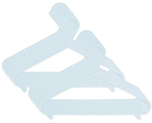 Bieco Kleiderbügel Kinder 16 St. Eisblau | Länge ca 30 cm | Baby Kleiderbügel | Kunststoff Kleiderbügel Kinder Baby | Baby Organiser Für Kleiderschrank | Kleiderbügel Baby | Baby Clothes Hangers