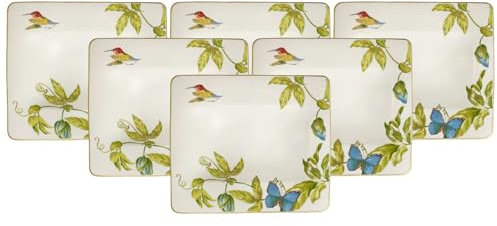 Villeroy & Boch Amazonia - Platos hondos cuadrados (porcelana, 24 x 21 cm, 6 unidades)