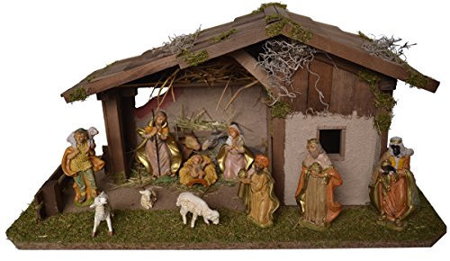 Alfred Kolbe Krippen Weihnachtskrippe, Braun, 59x30x29cm