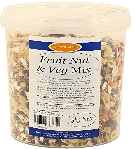 Johnston & Jeff Fruit Nut and Veg Mix Tub 5kg, Transparent