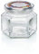 Leifheit Sechskantglas 106ml, Einmachglas, Weckglas ideal für Eingemachtes, dekoratives Vorratsglas, ideal zum Verschenken von Kleinigkeiten, spülmaschinengeeignet, Made in Germany