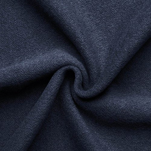 HANNAH - Wollstoff Stoffe Wolle Kaschmir Mantel Mittelalter Vorhang Decke Umhang Larp Meterware - 10 Farben (indigio blau)