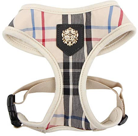 Puppia Junior - Hundegeschirr für kleine Hunde - leicht und super weich - Auch als Welpengeschirr verwendbar -Antizuggeschirr für Hunde, Beige, XL, PAMA-AC978