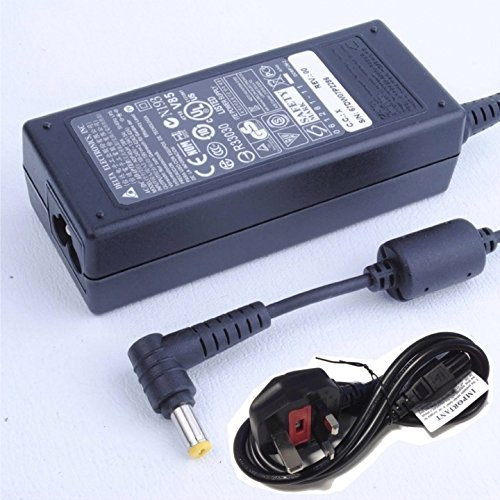 Delta Electronics AC Adapter Charger for Acer Aspire 5334 5336 5338 5360 5535 5542 5552 5553 5560 5735 5733Z 5755g Laptop Notebook Power Supply 65W with UK Power Cord - 19V 3.42A