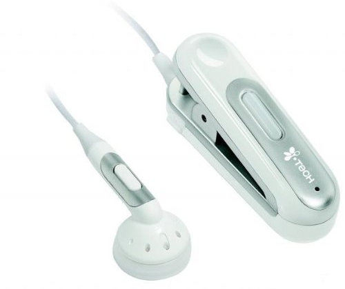 I Tech Clip Naro 601 Bluetooth Headset (bis zu 3 simultane Verbindungen, 120h Standby, BT 2.1) weiß