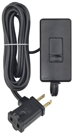 Leviton Table Top Plug in Lamp Dimmer for Dimmable LED, Halogen and Incandescent Bulbs, TBL03-10E, Black