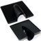 Qty 2 – Black External Brick Buster Plate - Cable Outdoor Wall Entry Burst Tidy Cover - Satellite/Coaxial/Sat/Coax Blast - Loops