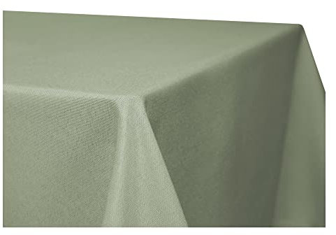 Tischdecke 90 x 90 cm rechteckig Hellgrün Leinenoptik Lotuseffekt Tischwäsche Wasserabweisend Tischtuch Fleckenabweisend Bügelfrei Abwischbar Waschbar Innen und Außen Perleffekt