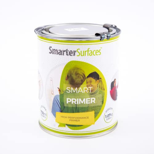 Professional Multisurface Smart White Primer by Smarter Surfaces | Not Toxic Water-based Primer White | Suitable for any surface: wood, metal, glass | 6m² with 2 Coats Included