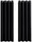 PONY DANCE Black Blackout Curtains Extra Long 90 Inch Drop for Living Room, Eyelet Thermal Energy Saving & Light Darkening Curtains for Bedroom, Window Treatment for Bedroom, W46 X L90