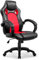 IntimaTe WM Heart Gaming Stuhl, Hoch Rücken Ergonomischer PU Leder Bürostuhl, Racing Sportsitz Gaming Drehstuhl Computer Schreibtisch Sportsitz Gaming Schreibtischstuhl Büro Chefsessel Kunstleder (Rot)