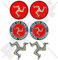 Isle of Man Ellan Vannin-Aufkleber, TT Races, Triskellion Manx UK, 7,6 cm, Vinyl, 6-teiliges Set