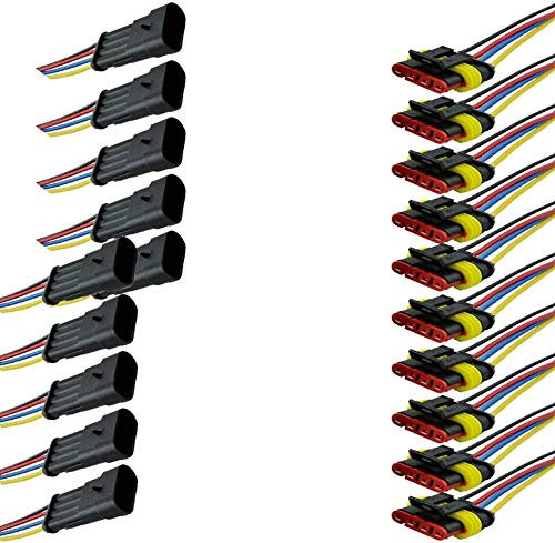 Mintice™ 10 X 4 vie Pin kit presa auto auto impermeabile connettore elettrico con AWG calibro marino