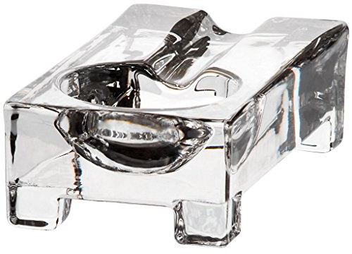 Aschenbecher Ascher aus Kristall Zigarre Zigarette Casablanca 13 X 7 cm Transparent Kristallglas