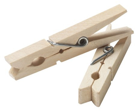 Household Essentials Classic Birchwood Clothespins, Bag of 50
