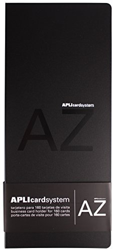 APLI Visitenkartenbox. 160 tarjetas Schwarz