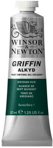 Winsor & Newton Griffin 37ml Alkyd Fast Drying Oil Colour Tube - Viridian Hue