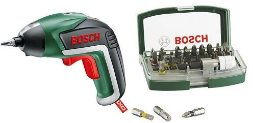 Bosch IXO Cordless Lithium-Ion Screwdriver with 32-Piece Bit Set Bundle