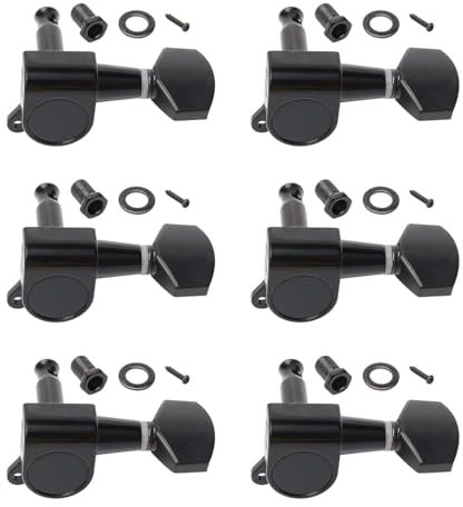 6R Mechaniken für E-Gitarre, schwarz