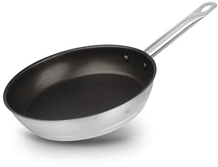 Carl Schmidt Sohn 058548 PRO-X Bratpfanne antihaftbeschichtet 30 cm, 18/10 Edelstahl, Induktion, Spülmaschinengeeignet, backofenfest, silber