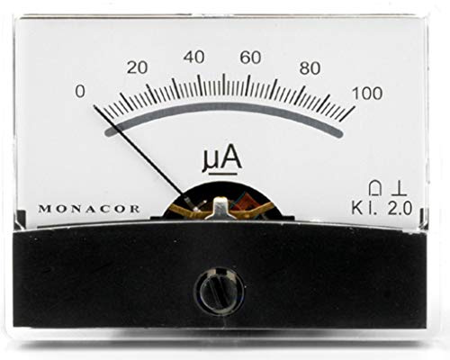 Monacor Moving-Coil-Panel Meter mit Spiegel Skala (1.0 K Ohm)
