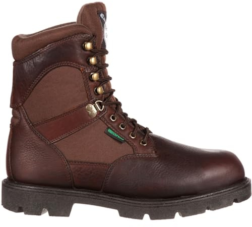 Georgia Boot Homeland Waterproof 600G Insulated Work Boot, Brown, Size 11(W)