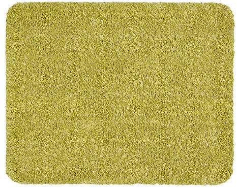 Schmutzfangmatte innen waschbar 60x75 cm – Sauberlaufmatte grün 100% Baumwolle Matte - Entra SAUGSTARK - rutschfeste Fußmatte pflegeleicht