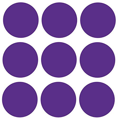 kleb-Drauf / 9 Punkte/Lila - glänzend/Wandtattoo Wandaufkleber Wandsticker Aufkleber Sticker/Wohnzimmer Schlafzimmer Kinderzimmer Küche Bad/Deko Wände Glas Fenster Tür Fliese