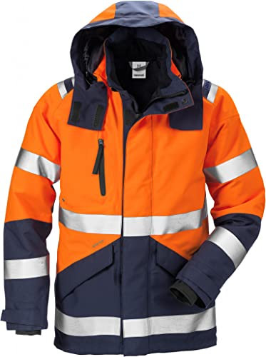 Fristads 120987 Kansas Workwear Warnjacke Gore-Tex Gr. XXXL, Hi-vis Orange/Navy