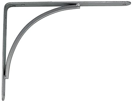 Amig - Staffa per mensole a muro | Supporti per Mensole | Reggimensola | Staffe per mensole in Acciaio | Colore: Grigio Metallizzato | Dimensioni: 150 x 125 | Peso max: 105 kg