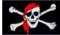 Flagge Pirat mit Kopftuch - 90 x 150 cm, 85